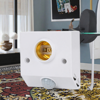 Portalámparas Huayi con Sensor de Movimiento Corporal, Base E27, Interruptor Inteligente Infrarrojo, Enchufe de Pared, AC 110V 220V