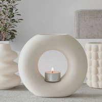 Brûleur en Céramique Circulaire pour Cire Fondante, Encens et Huiles Essentielles en Gros