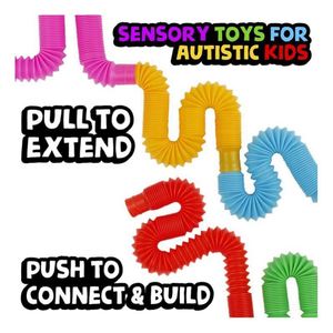 Tubos Sensoriales Antideslizantes de Plástico de Alta Calidad, Herramientas de Juego Sensorial para Niños con TDAH, Autismo, Alivio del Estrés, Juguetes Novedosos - Product Image 4