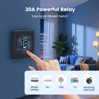 Interruptor de calentador de agua GIRIER ZigBee 20A WiFi interruptor de pared de botón inteligente para CA funciona con la aplicación Tuya Alexa