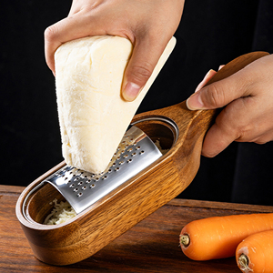 <span class=keywords><strong>Râpe</strong></span> à fromage <span class=keywords><strong>parmesan</strong></span> en acier inoxydable avec poignée en bois, pour la cuisine - Product Image 4