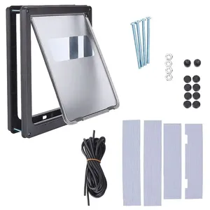 Porta per Animali Domestici Multi-Misura con Chiusura a 2 Vie, Sportello per Cani e Gatti per Porte in <span class=keywords><strong>Vetro</strong></span> o Legno, Accessori per Recinzioni - Product Image 5