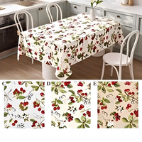 Nappe de table en PVC imprimée avec surface mate, anti-rayures, imperméable, écologique, rectangulaire, pour la salle à manger intérieure et l'extérieur