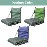 Chaise de camping gonflable automatique 2 en 1 avec dossier, portable, ultralégère, matelas gonflable