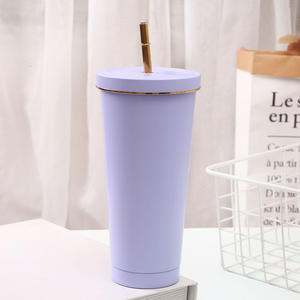 Mug isotherme en métal à double paroi 750 ml, gobelet en acier inoxydable pour sublimation, avec couvercle et paille, marque privée, vente en gros, sans BPA - Product Image 4