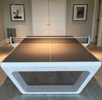 Ensemble de tennis de table en bois de chêne massif, ensemble complet, raquettes, balles, pieds robustes, design personnalisé pour la maison, le commerce, les divertissements en intérieur