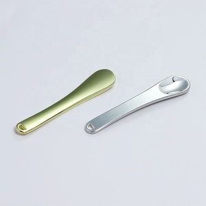 60mm sang trọng màu đen vàng nhôm trang điểm kim loại muỗng nhỏ thìa - Product Image 5