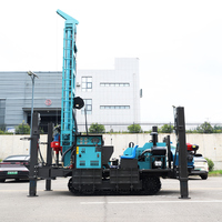 Machine de forage de puits d'eau portable, diesel, profondeur maximale 500 m, équipement hydraulique avec pompe à boue, plateforme de forage de puits d'eau