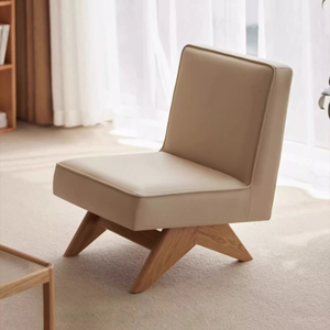 Sillón de Descanso de Madera de Roble Macizo de Lujo con Reposapiés, Sillón Ergonómico Moderno para Sala de Estar, Dormitorio, Hotel - Product Image 1