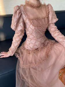 Bettergirl 2025 New Heavy industry sequin col rond <span class=keywords><strong>noir</strong></span> champignon bord <span class=keywords><strong>robe</strong></span> à manches longues - Product Image 2