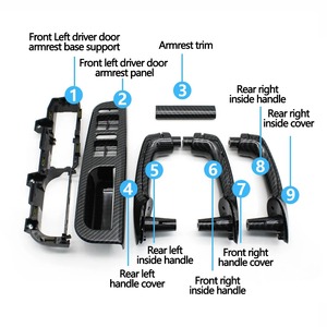 Tirador de puerta delantera izquierda y derecha de coche LHD de Color de fibra de carbono para VW Bora <span class=keywords><strong>Golf</strong></span> 4 MK4 Jetta 1999 2000 <span class=keywords><strong>2001</strong></span> 2002 2003 2004 - Product Image 2