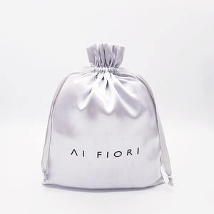 Özel lüks ipek peruk ambalaj toz torbaları kaliteli İpli kozmetik mücevherat iç çamaşırı çanta saç hediye çantası için saten kılıf - Product Image 3