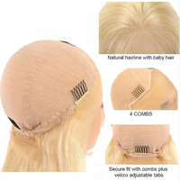 Perruque en dentelle transparente 13*4 en gros, densité 180%, cheveux vierges, blond platine 613, perruque bouclée crépue, perruques en cheveux humains