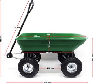 Load 200kg Metal <b>Wagon</b> Rotating Handle Heavy Duty Garden <b>Wagons</b> with Removable Steel Mesh Sides Flatbed Steel Garden <b>Cart</b> - Product Image 2