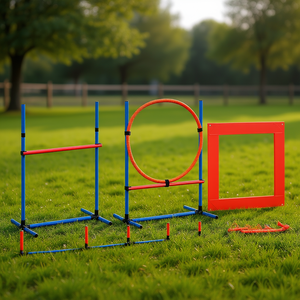 Equipo de Entrenamiento de Agilidad para Perros Vevor, Juego de 4 Piezas, Obstáculos de Plástico, Anillo de Salto, Caja de Pausa para Suministros de Entrenamiento de Mascotas - Product Image 2