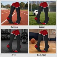 Chaussettes de sport personnalisées pour équipe, chaussettes de compression respirantes en tricot avec embout renforcé et longueur mi-mollet