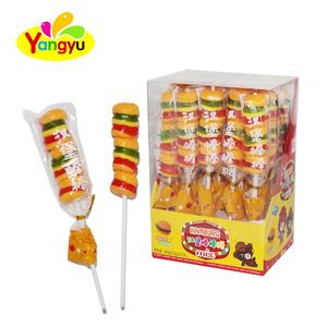 3 In 1 Hamburger String Jelly Lollipop <span class=keywords><strong>Gummy</strong></span> Soft <span class=keywords><strong>Candy</strong></span> - Product Image 1