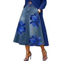 Nouvelle Collection Été 2026 – Jupe Mi-Longue Imprimée Florale Tendance Européenne et Américaine pour Femme, Idéale au Quotidien