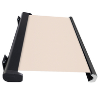 Auvent pliant complet avec éclairage LED, télécommande motorisée, voile enduite de PVDF, design extérieur moderne, étanche, en alliage d'aluminium