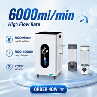 Électrolyseur à hydrogène de 6000 ml par minute, électrolyseur PEM, inhalateur, générateur d'hydrogène par inhalation, machine à hydrogène de 6000 ml