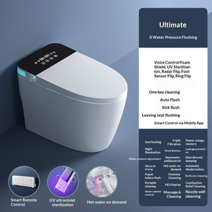 Inodoro Inteligente de Cerámica, Totalmente Automático, para Uso Doméstico, con Control por Voz, Calentamiento Instantáneo, Montaje en el Suelo, Boquilla Autolimpiante, Sin Agua, Control por Voz - Product Image 4