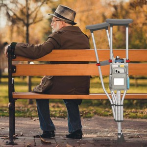Muestra Gratuita de Bolsa para Accesorios de Muletas y Cojines de Agarre, Bolsa Premium Resistente al Agua para Muletas, con Portavasos y Soporte para Teléfono - Product Image 4