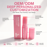 Crème PDRN Pink Stick Multi-Effets Éclaircissante Anti-Rides Repulpante 10g Visage Yeux Cou Front Lèvres Plis Nasolabiaux
