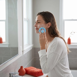 Anti Slip Handle Silicone Cleaning <b>Brush</b> Soft Flexible <b>Bristles</b> Multi Use Facial Cleansing & Bathroom Gap Scrub <b>Brush</b> - Product Image 2