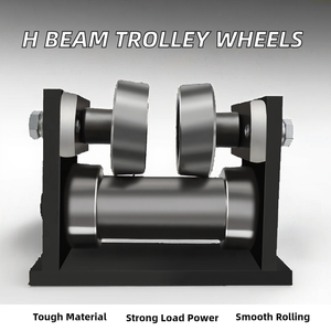 Neuer Gusseisen H Beam I Beam Trolley Cart mit Rollen rädern Kugellager Cargo Elevator <span class=keywords><strong>Guide</strong></span> Trolley Rollen - Product Image 2