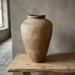 Rustic Vintage Terracotta <b>Pot</b> Brown <b>Flower</b> Planter Vase with Rope Texture Band Wide Mouth - Product Image 3