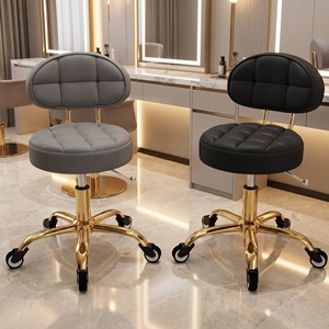 Tabouret <span class=keywords><strong>de</strong></span> <span class=keywords><strong>Salon</strong></span> Pivotant à Hauteur Réglable, Base Chromée <span class=keywords><strong>de</strong></span> Luxe, Chaise <span class=keywords><strong>de</strong></span> Bar à Roulettes avec Dossier pour <span class=keywords><strong>Salon</strong></span> – Vente en Gros Usine - Product Image 6