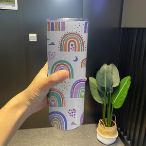 Cốc Vại Mỏng 20Oz <span class=keywords><strong>600Ml</strong></span> Bằng Thép Không Gỉ Có Nắp Và Ống Hút Thăng Hoa Màu Trắng - Product Image 6