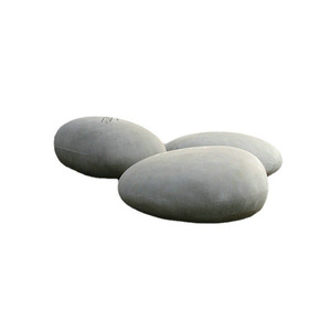 Nuevo Banco de Piedra Mágica GRC Pebble de 3 cm de Grosor, Tamaño Personalizado, Asientos para Paisajismo Exterior - Product Image 4