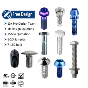 Titan thép không gỉ <span class=keywords><strong>Bolt</strong></span> 8 mét din933 Hex Vai điện xe máy xe đạp chuỗi 8 số bu lông và đai ốc cho ngành công nghiệp - Product Image 1