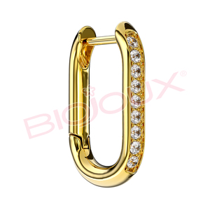ALEXIA GOLD Classic Trendy 16mm 24GP Earrings for Women Hypoallergenic Earrings - Product Image 1