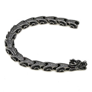 Pulsera vikinga para hombre, joyería pagana nórdica de acero inoxidable, pulsera de cadena de estilo motorista gótico, accesorio de Guerrero nórdico Medieval - Product Image 3