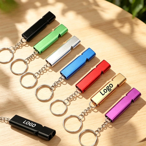 Sifflet de survie portable en métal pour activités de plein air, sifflet d'arbitre sportif, sifflet d'avertissement de sécurité avec cordon, sifflet de signalisation - Product Image 3