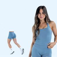 Haut de sport DYFE Impact Cornflower + Short |   Ensemble d'entraînement 2pz