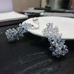 Nuevo diseño de alta calidad sin perforación pendientes puños elegante cristal grande imitación barroco perla brazalete pendientes con Clip - Product Image 5