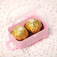 Poignée valise de voyage en plastique bagages bonbons boîte à bijoux enfants bonbons coffrets cadeaux pour mariage anniversaire cadeau fête décor