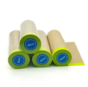 Película de enmascaramiento de pintura Premium para protección automática y de pared-Material de papel Kraft duradero-Ideal para trabajos de pintura en aerosol