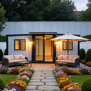 Tengshuo Garden House Hotels Resorts, Villa modulaire à panneaux sandwich à parois épaissies, <span class=keywords><strong>Maison</strong></span> préfabriquée extensible en conteneurs d'acier - Product Image 1