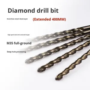 مثقاب لولبي ممتد بطول 400 مم يحتوي على الكوبالت بنسبة عالية، بقطر 16 مم وساق مستقيمة، لحفر الثقوب العميقة في الفولاذ المقاوم للصدأ - Product Image 3