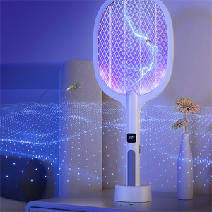 Raquette <span class=keywords><strong>anti</strong></span>-<span class=keywords><strong>moustiques</strong></span> électrique colorée 2026 avec base de suspension et support pour appareils électroménagers - Product Image 6