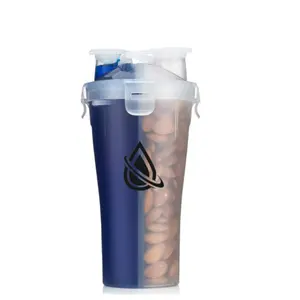 BPA Free 700Ml Dual Plastic Shaker Water Bottle Custom with Mesh