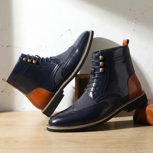 Botas de Piel Auténtica para Hombre 2026, Antideslizantes, de Piel de Vacuno Negra, de Media Caña, con Suela Suave y Gruesa - Product Image 4