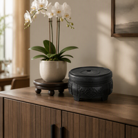Plateau de pot de fleurs rétro moderne avec trous de drainage, pliable, en plastique, pour extérieur, auto-arrosant, résistant à la rouille, base de stockage d'eau