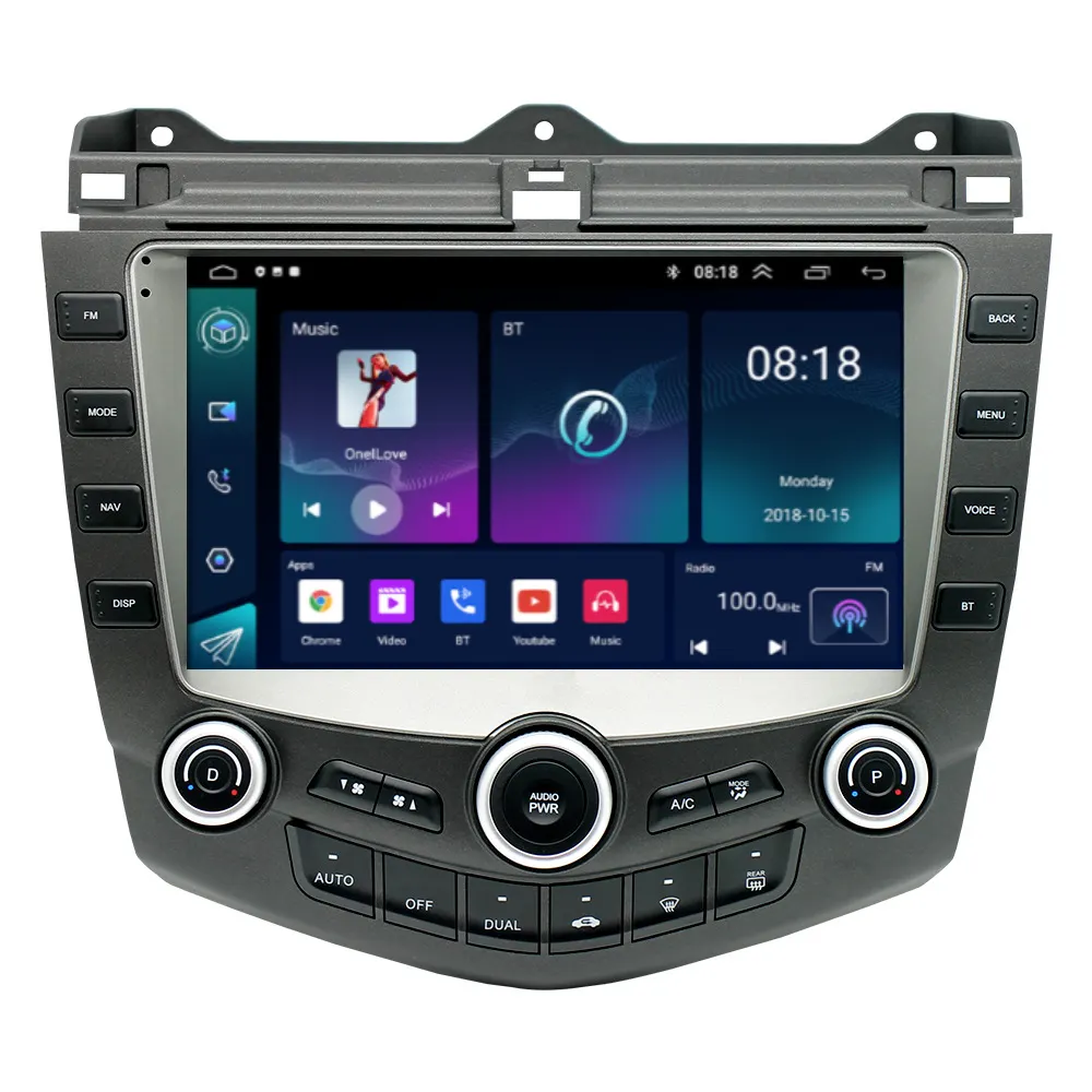 Stereo mobil Android 13, Radio mobil 9 inci Multimedia navigasi GPS dengan FM AM DSP untuk Honda Accord 7 2003-2007 stereo Carplay