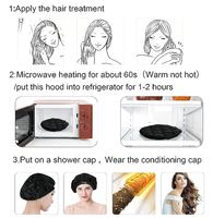 Bonnet Chauffant Gel Thermique pour Cheveux au Micro-Ondes, Pack Chaud & Froid pour Soulagement de la Fatigue, Soin Spa Capillaire