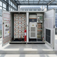 Système de stockage d'énergie à batterie LiFePO4 de type armoire, avec PCS et BMS intégrés, refroidissement par air, alimentation de secours pour réseau photovoltaïque
